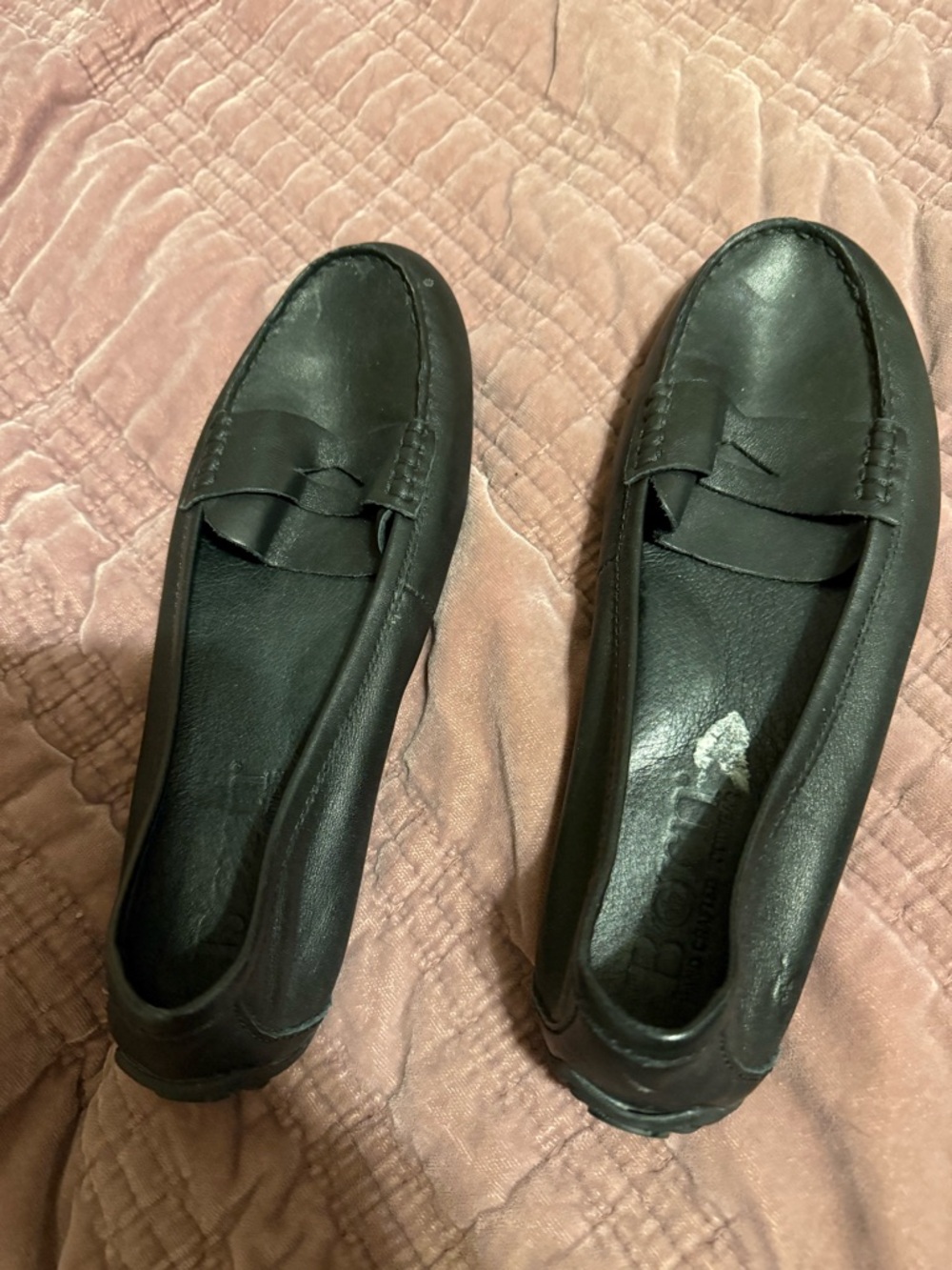 Born Black Leather Women’s Penny Loafers